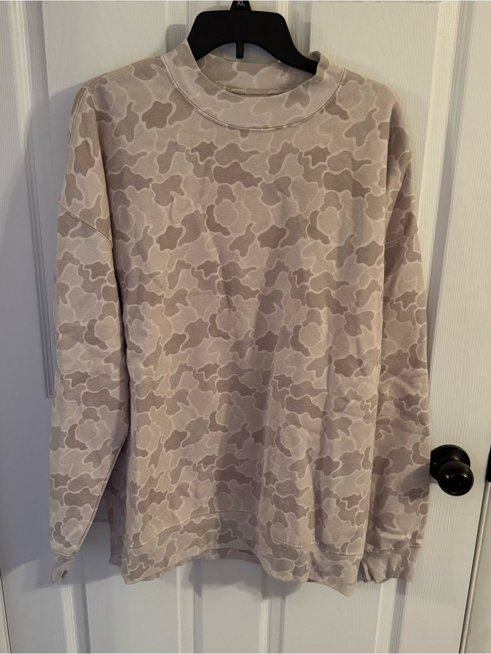 State of Mind Beige Camo Crewneck Sweater